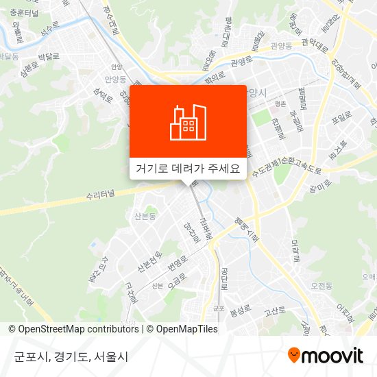 군포시, 경기도 지도