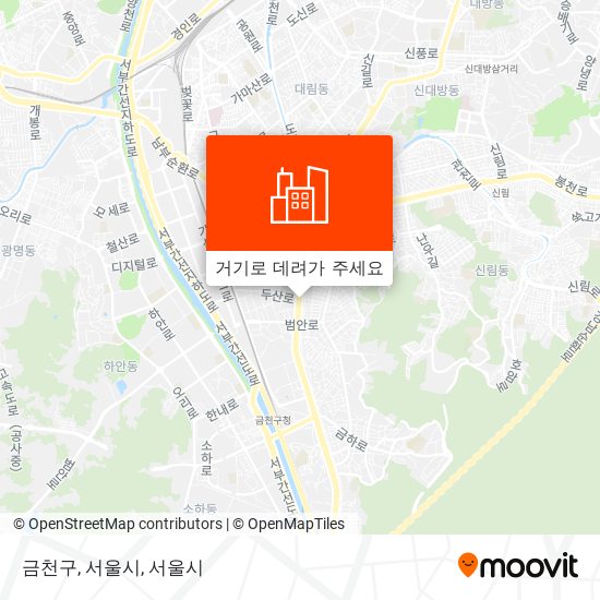금천구, 서울시 지도
