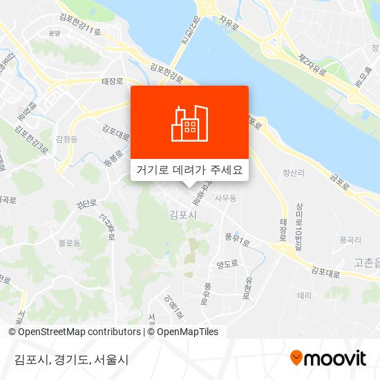 김포시, 경기도 지도