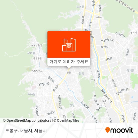 도봉구, 서울시 지도