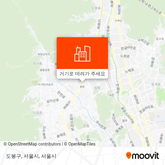 도봉구, 서울시 지도