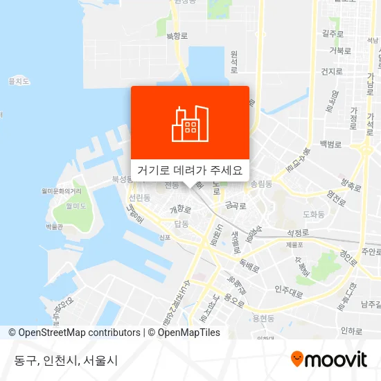 동구, 인천시 지도