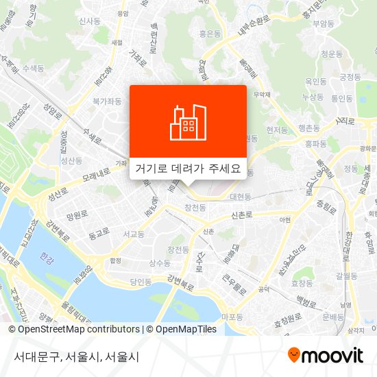 서대문구, 서울시 지도