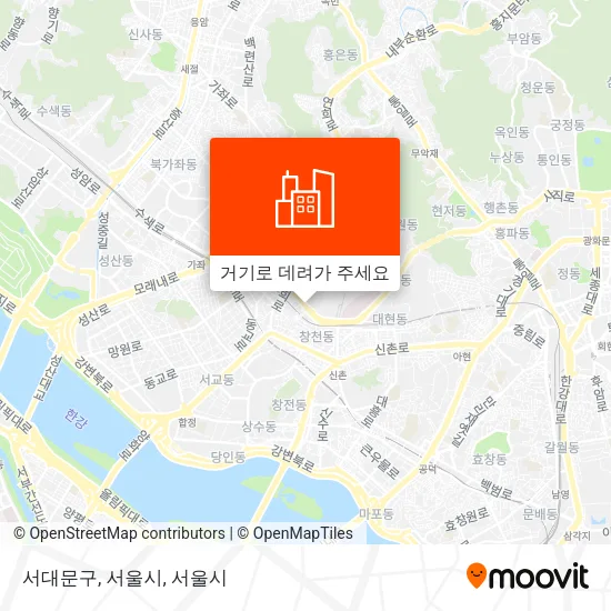 서대문구, 서울시 지도