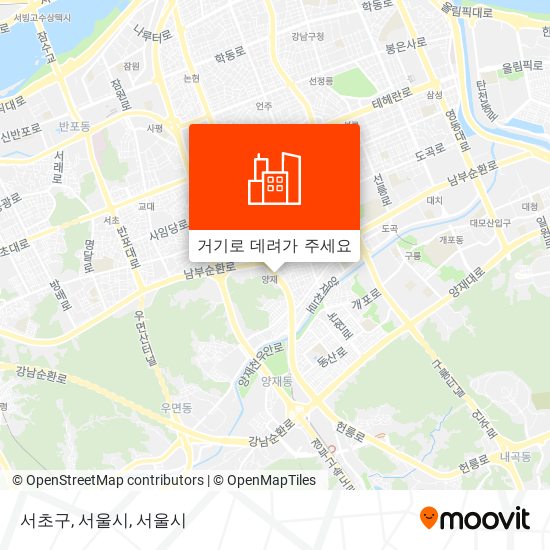 서초구, 서울시 지도