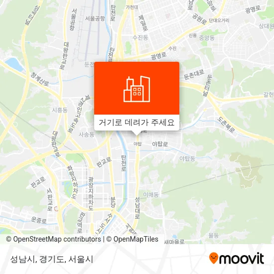 성남시, 경기도 지도