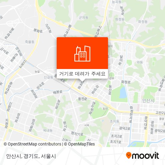 안산시, 경기도 지도