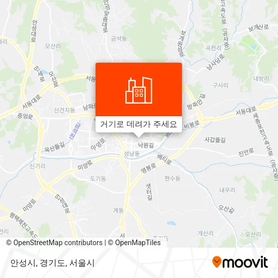 안성시, 경기도 지도