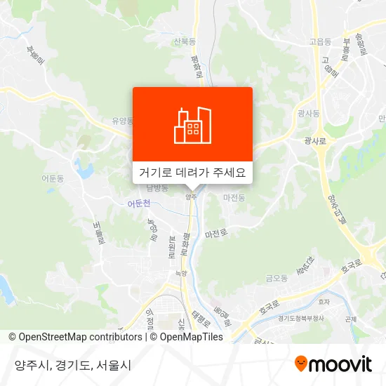 양주시, 경기도 지도