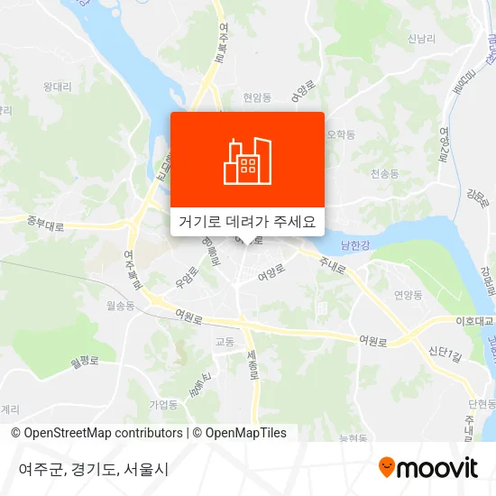 여주군, 경기도 지도