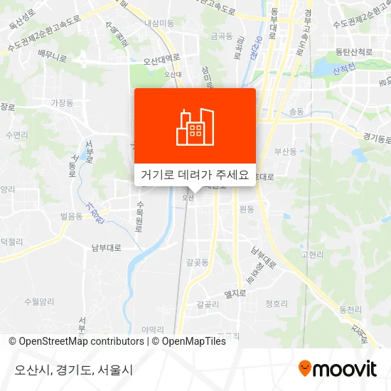 오산시, 경기도 지도