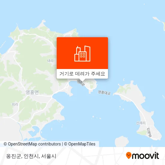 옹진군, 인천시 지도