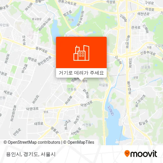 용인시, 경기도 지도