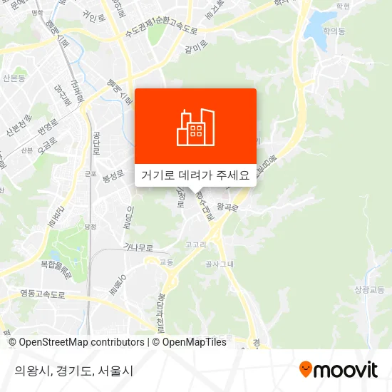 의왕시, 경기도 지도