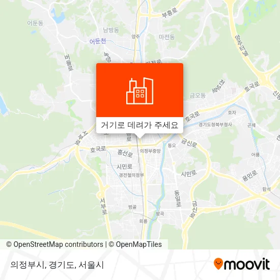 의정부시, 경기도 지도