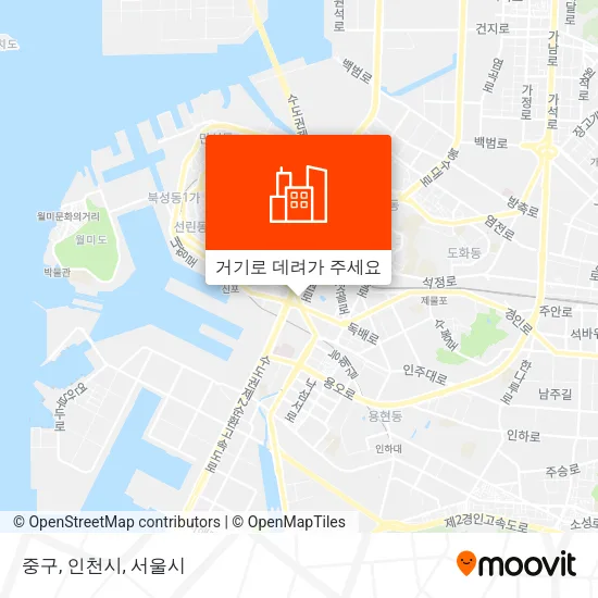 중구, 인천시 지도