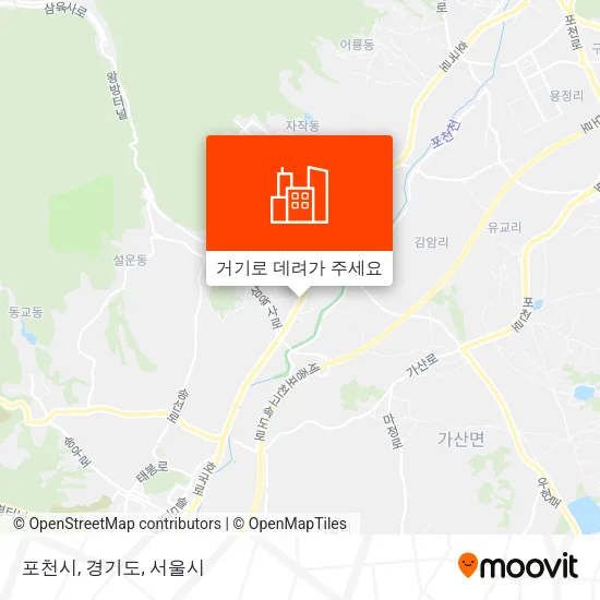 포천시, 경기도 지도