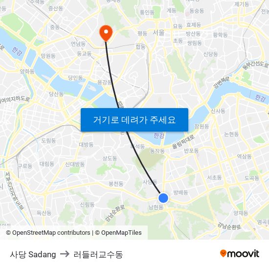 사당 Sadang to 러들러교수동 map