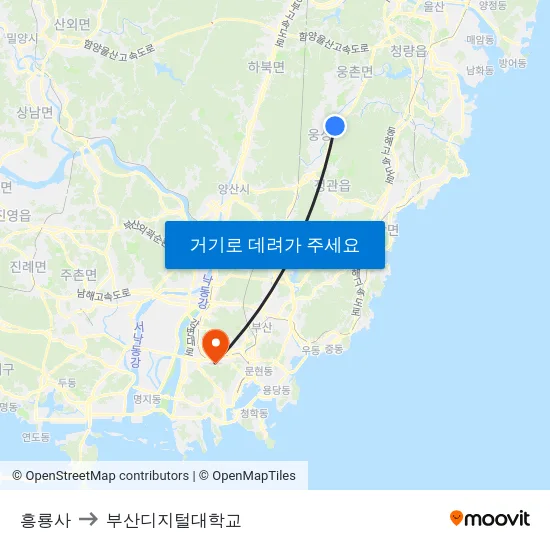 흥룡사 to 부산디지털대학교 map