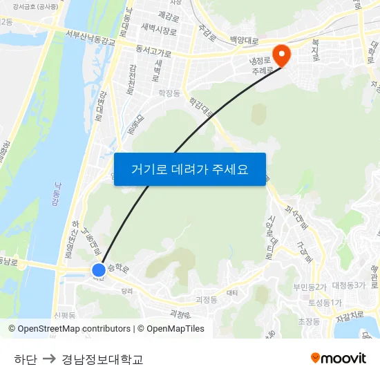 하단 to 경남정보대학교 map
