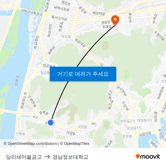 당리새마을금고 to 경남정보대학교 map