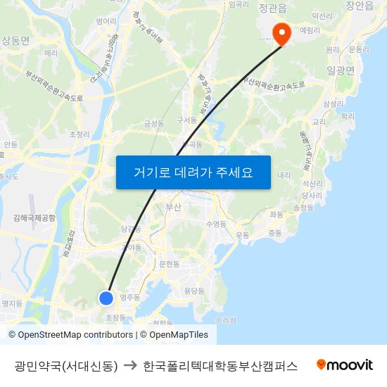 광민약국(서대신동) to 한국폴리텍대학동부산캠퍼스 map