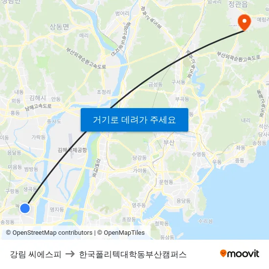 강림 씨에스피 to 한국폴리텍대학동부산캠퍼스 map