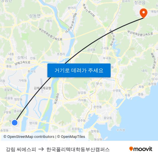 강림 씨에스피 to 한국폴리텍대학동부산캠퍼스 map