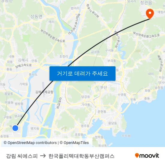 강림 씨에스피 to 한국폴리텍대학동부산캠퍼스 map