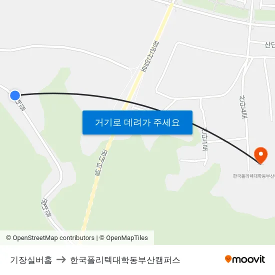 기장실버홈 to 한국폴리텍대학동부산캠퍼스 map