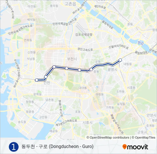 1 지하철 노선 지도