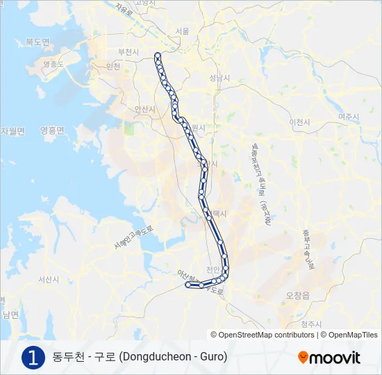 1 지하철 노선 지도