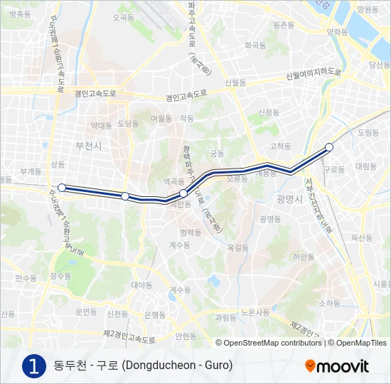 1 지하철 노선 지도