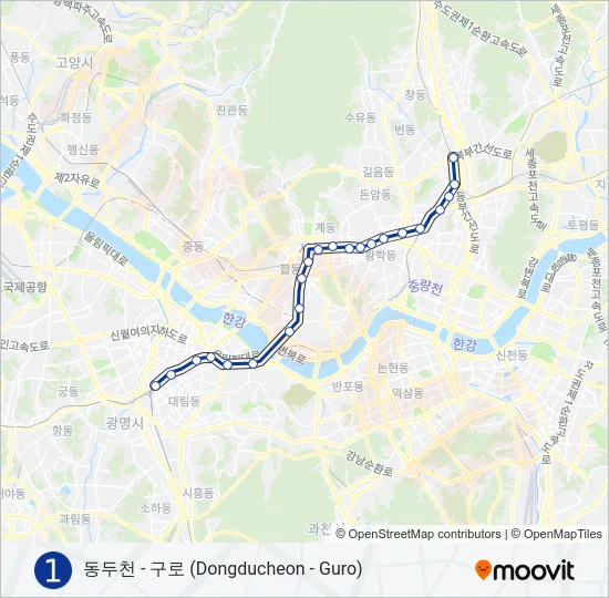 1 지하철 노선 지도