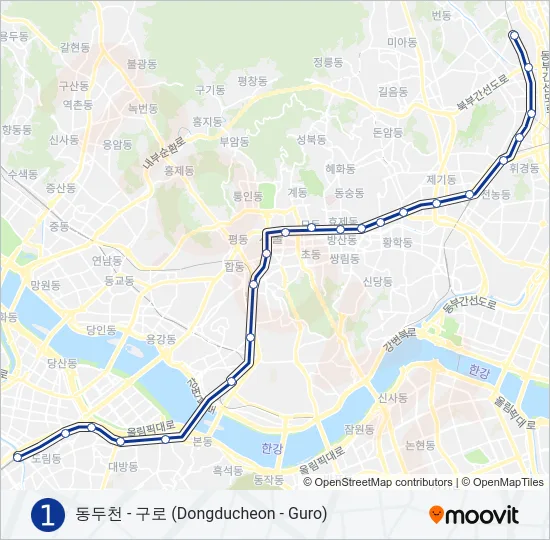 1 지하철 노선 지도