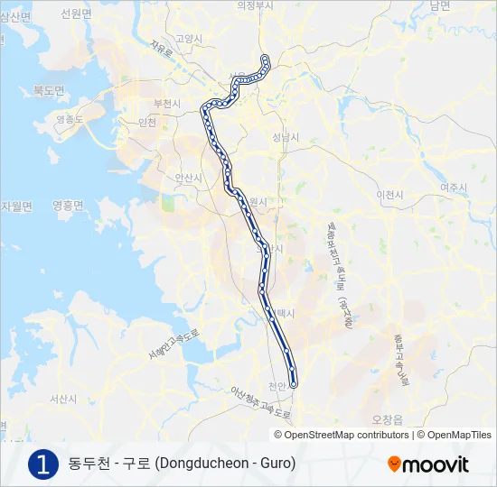 1 지하철 노선 지도