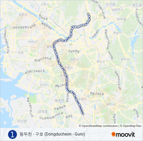 1 subway Line Map