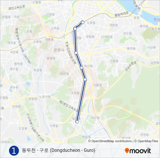 1 지하철 노선 지도