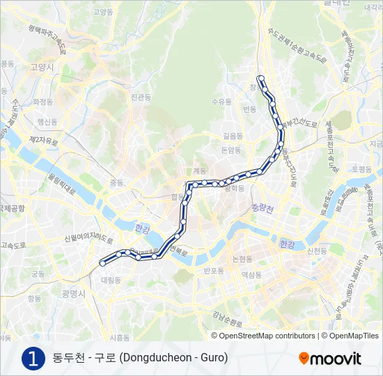 1 지하철 노선 지도