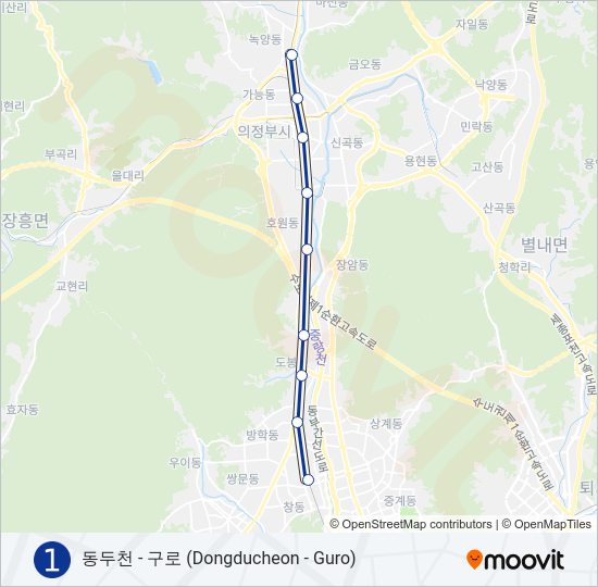 1 지하철 노선 지도