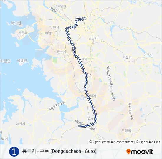 1 지하철 노선 지도