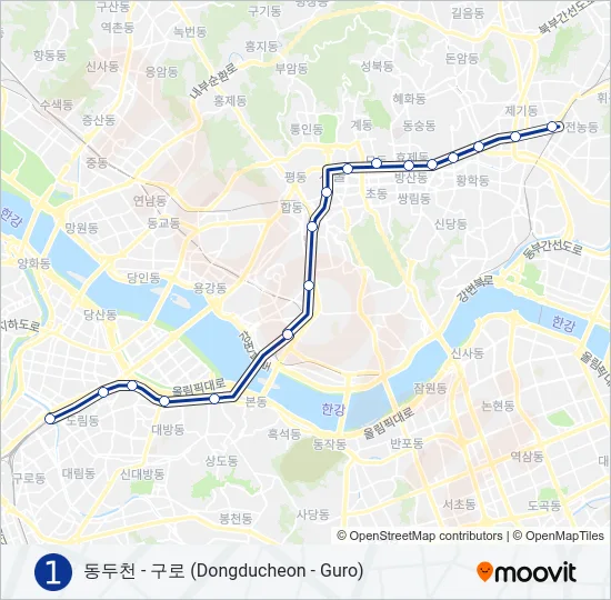 1 지하철 노선 지도