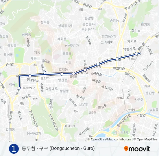 1 지하철 노선 지도