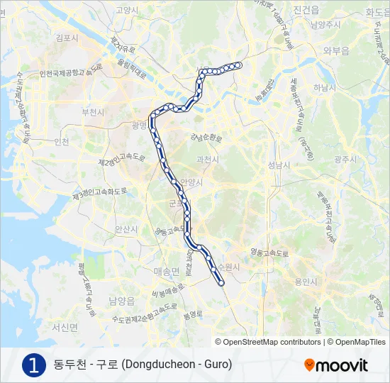1 지하철 노선 지도