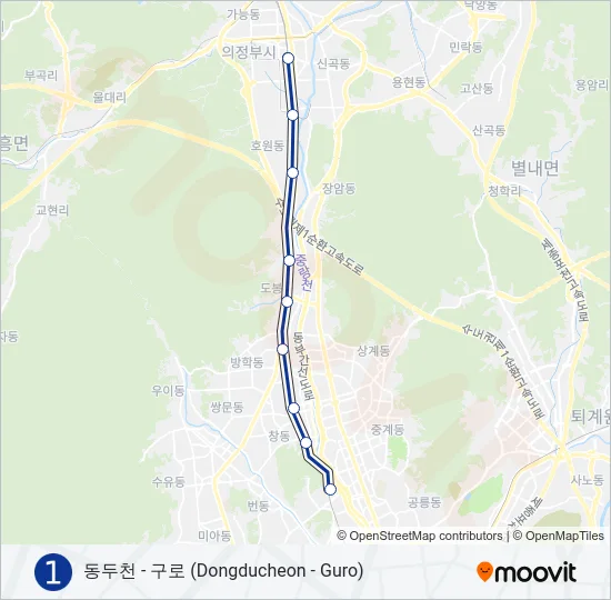1 지하철 노선 지도