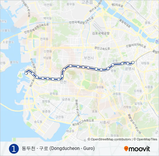 1 지하철 노선 지도