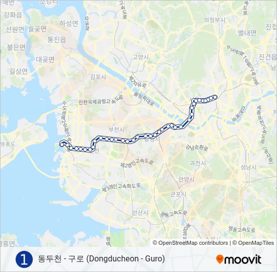 1 지하철 노선 지도