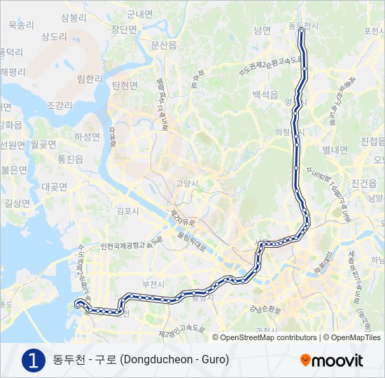 1 지하철 노선 지도