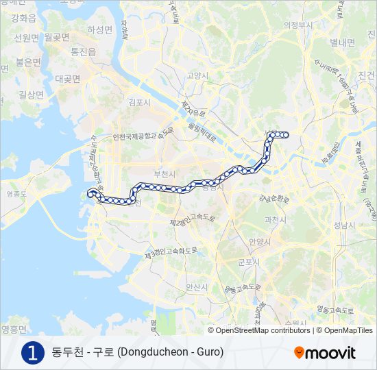 1 subway Line Map