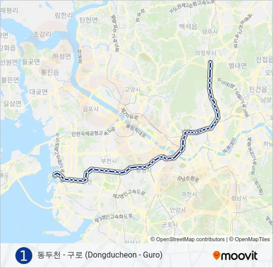 1 지하철 노선 지도